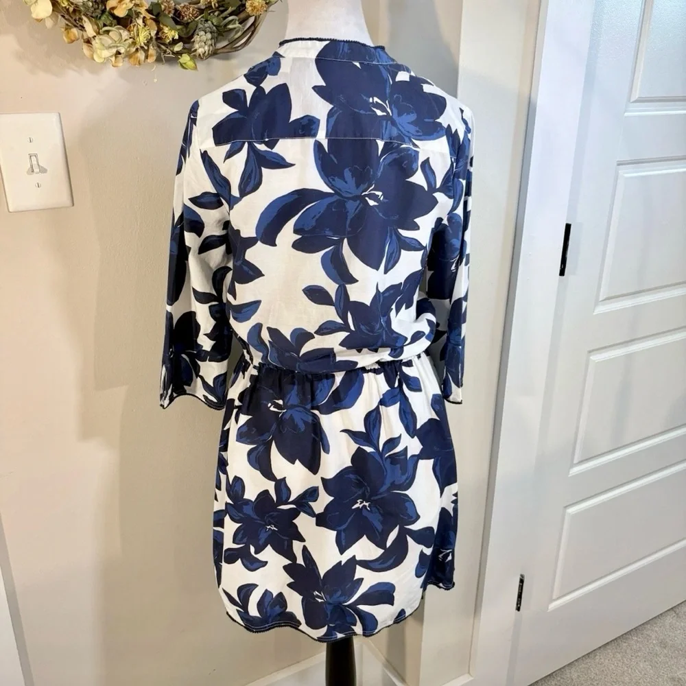 Draper James Sea Pines Cotton Silk Floral Tie Waist Cover Up Pockets XXS💚